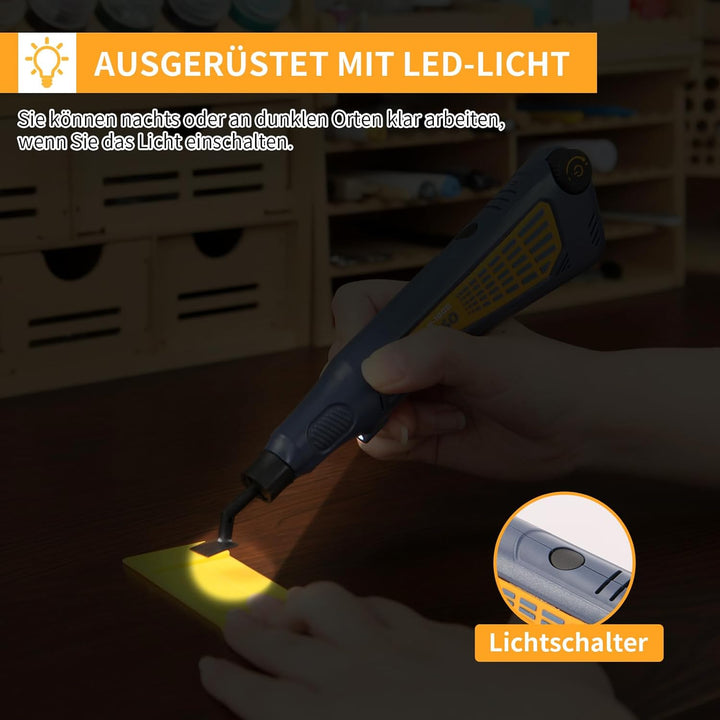Bucasso Schnurloser Stiftschleifer, variable Geschwindigkeit, Mehrzweck-Elektrowerkzeug zum Schleife