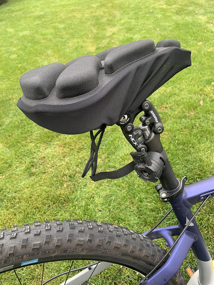SoftAirSeat Bike - Fahrradfahren ohne Schmerzen - Sattelüberzug mit dynamischen Luftpolstern Breit M
