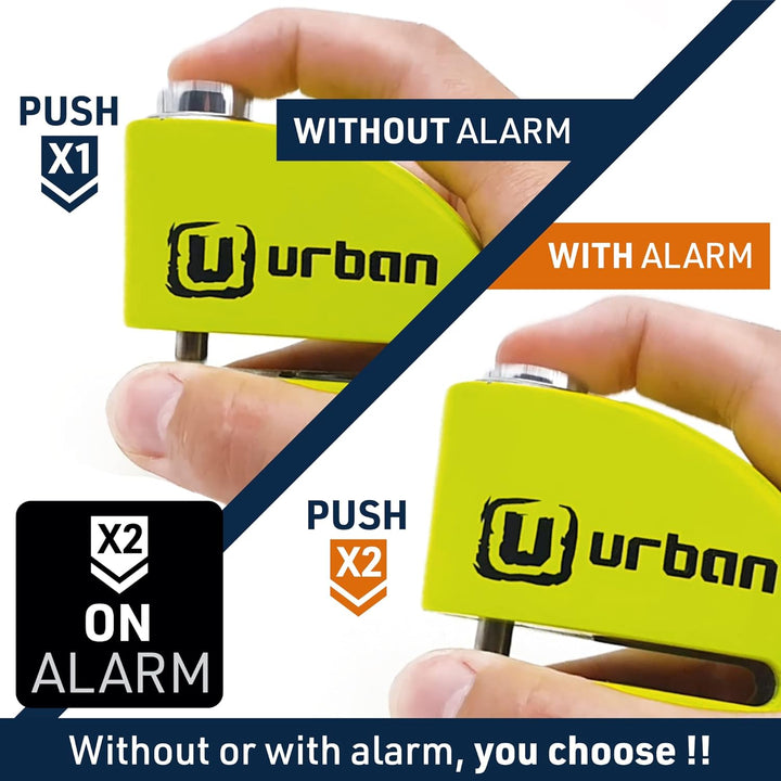 URBAN UR906X Bremsscheibenschloss Alarm 120dB ON/OFF Optionale Aktivierung, Austauschbares Modul, La