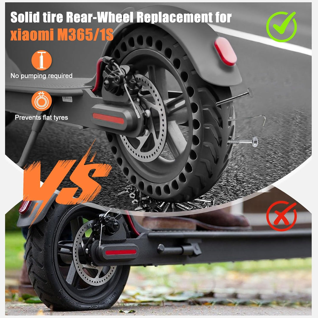 8,5 Zoll E Scooter Solid Reifen, 8,5 Zoll Vollgummireifen mit Radnabe Scooter Ersatzräder, für Xiaom