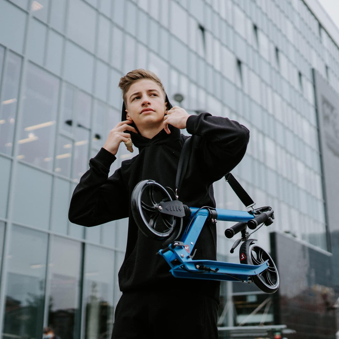 Movino Comfort+ City Scooter | Handbremse | Klappbar und Höhenverstellbar | Aluminium Roller mit Sto