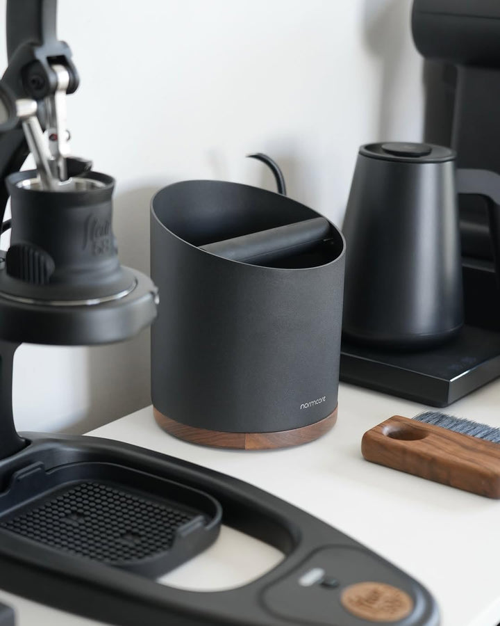 Normcore Espresso-Klopfbox, robuste Klopfbox für Kaffeesatz, abnehmbare Stange und rutschfester Bode