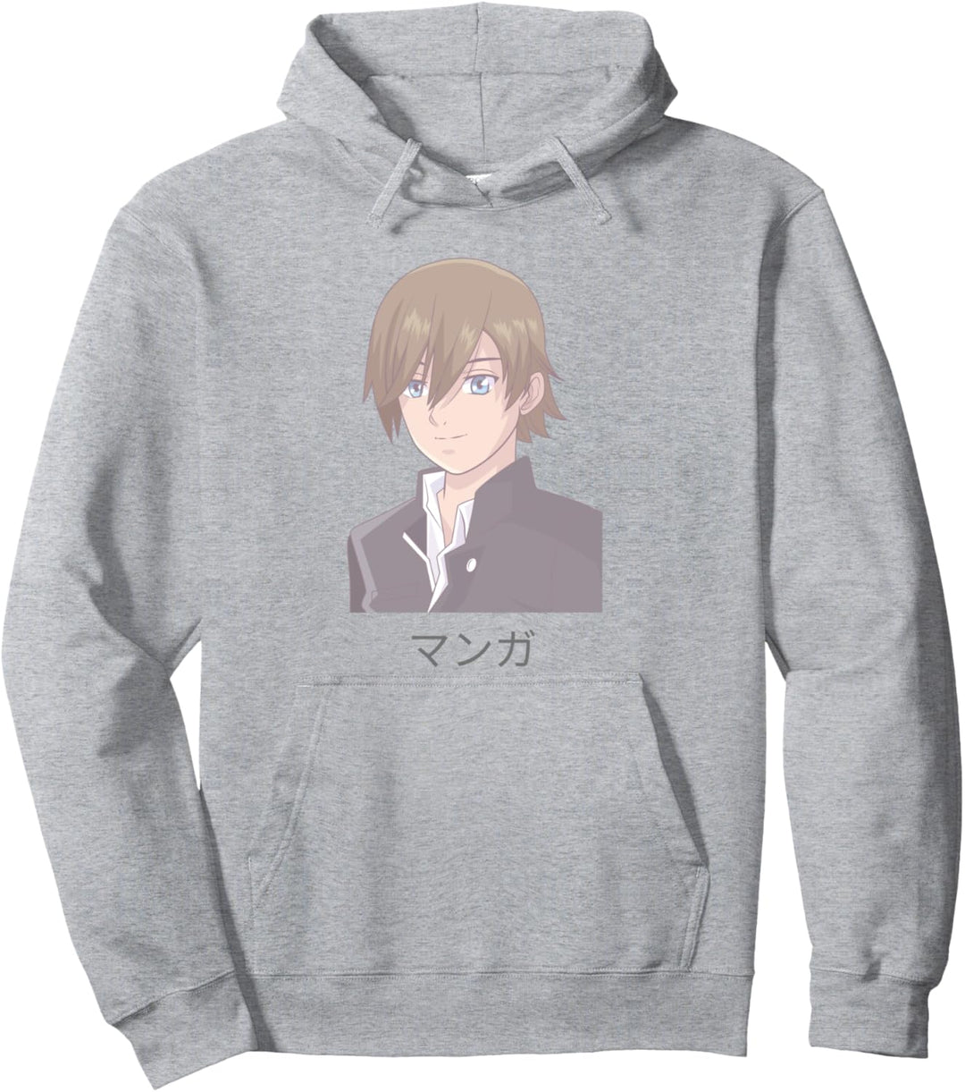 Kawaii Anime Portrait Zeichnung japanischer süsser Junge MANGA Pullover Hoodie