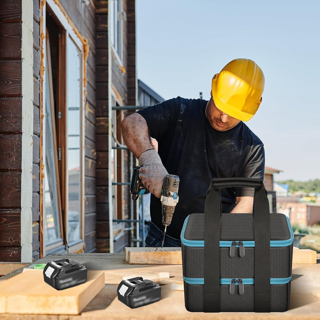 Tragbarer Koffer Kompatibel mit Makita Kompatibel Akku 40V 36V 18V 10.8V 14.4V 12V 7.2V, Akku Lageru