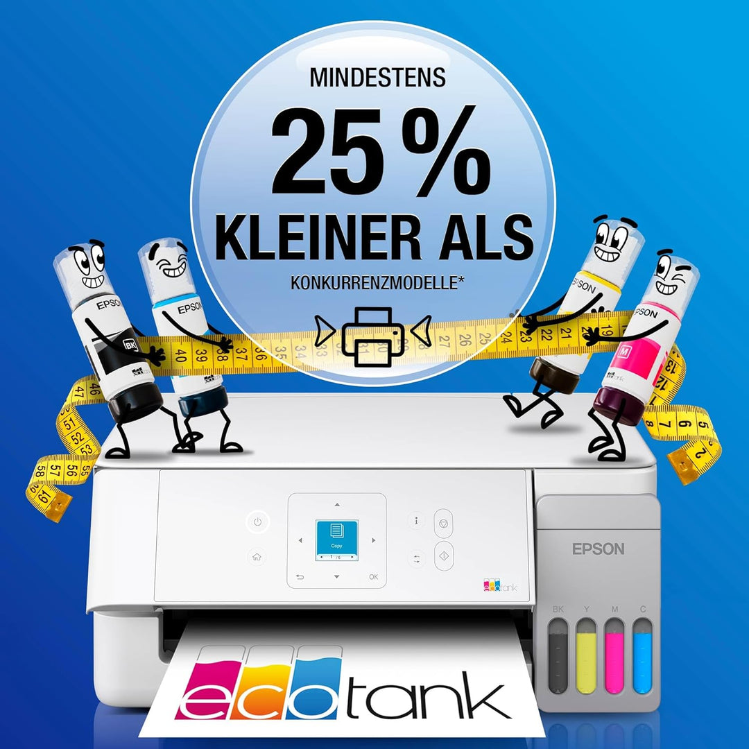 Epson EcoTank ET-2926 | Für vielbeschäftigte Haushalte | Wi-Fi | A4 | Drucken, Kopieren, Scannen | L