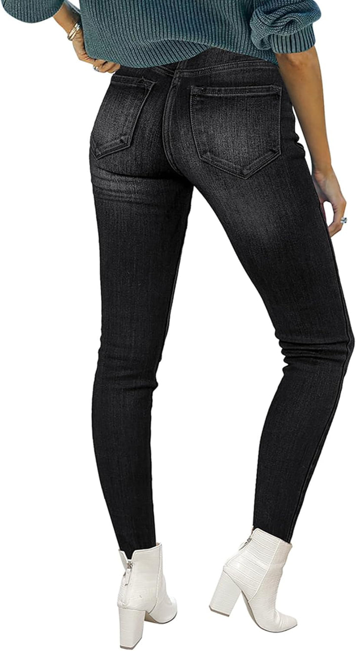 Skinny Jeans Damen High Waist Thermo Jeans Damen Winter Gefütter Thermo Jeans Leggings Damen Stretch