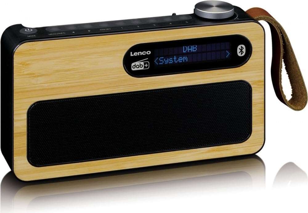 Lenco PDR-040 - Tragbares DAB+ Radio - FM Radio - mit Bluetooth - integrierter Akku mit 2000mAh - 3