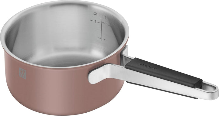 ZWILLING PURE Kochtopfset, 5-tlg, 18/10 Edelstahl, Keramik-Aussenbeschichtung, Stay-Cool-Griffe, Spü
