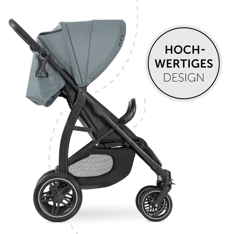 Hauck Buggy Rapid 4D / bis 25 kg / Schnell Faltbar / Sonnen Verdeck UPF 50 + / Gummiräder / Getränke