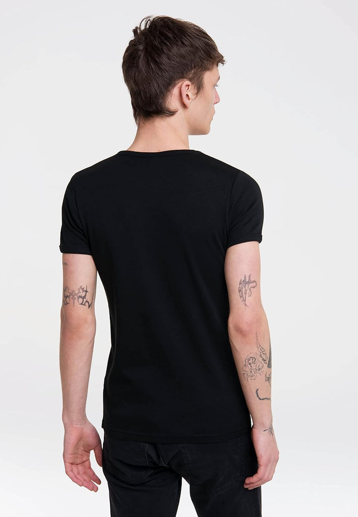 Logoshirt® Mad Comics Agenten Spy vs Spy T-Shirt I Unisex I Slimtfit I schwarz kurzärmlig Rundhalskr