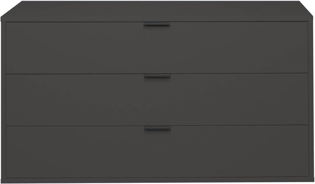 Bonnie/KO_03-119 Anthrazit matt Lack Schubladenkommode Kommode Sideboard ca. 119 x 67 x 45 cm