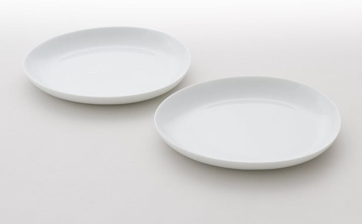 Japanischer Teller Serie Yuuki 26 cm feinstes weisses Porzellan edle Transparenz 26,5 x 22 x 2,8 cm,