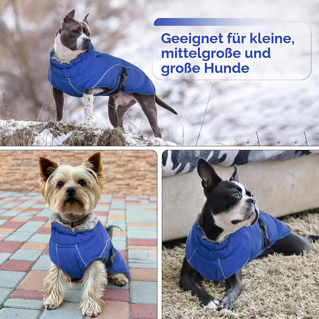 Hundemantel Winter Kleine Hunde, wasserdichte Welpen Warme Jacke Weste Reflektierende Hundejacke Fle