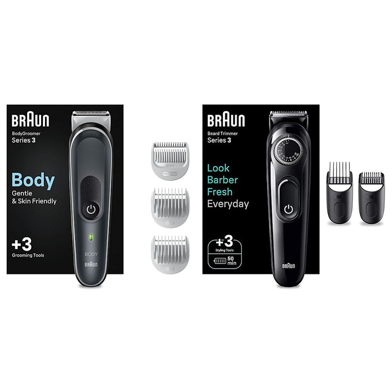 Braun Bodygroomer 3, Körperpflege- und Haarentfernung für Herren, mit SkinShield-Technologie,BG3350,