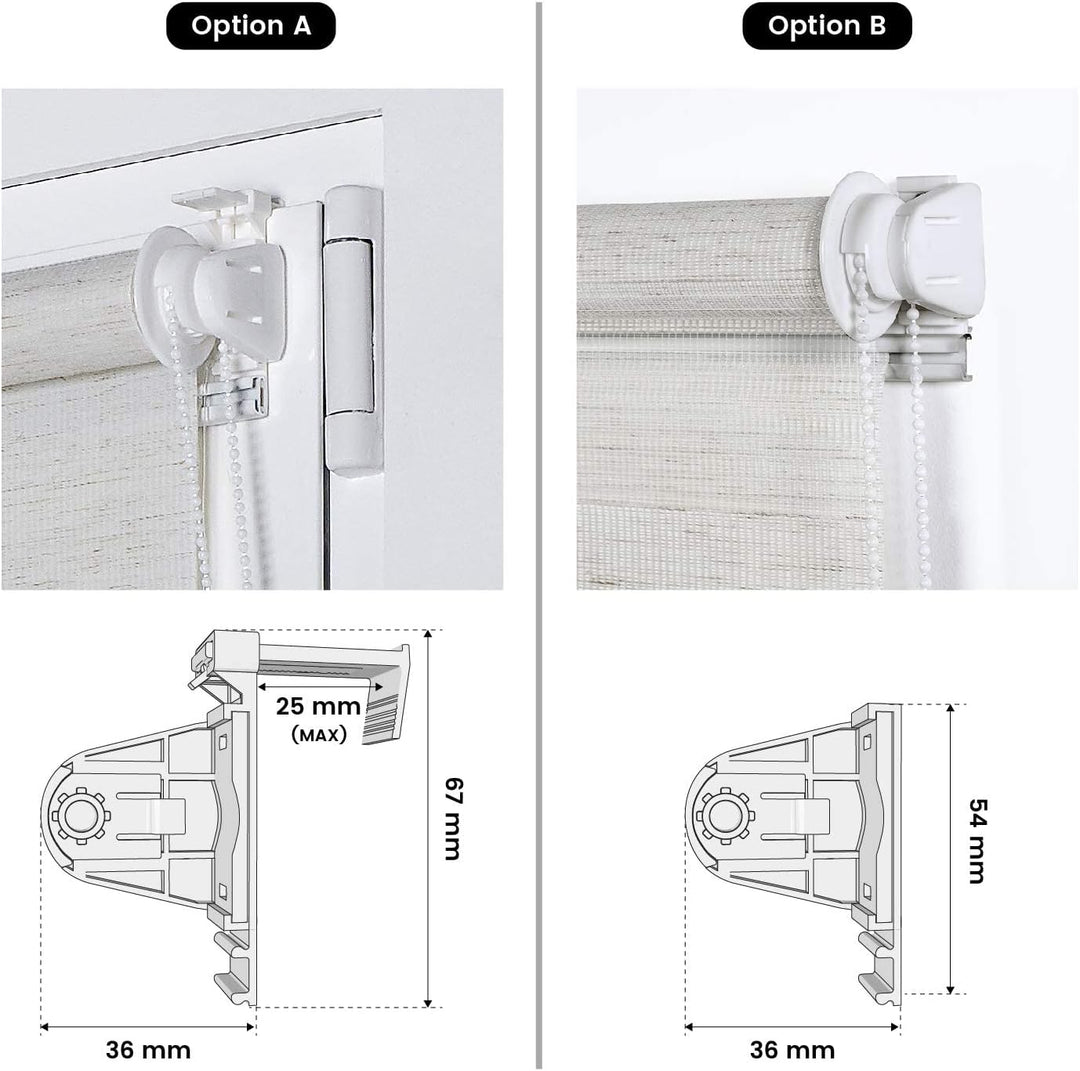 STORESDECO Doppelrollo Klemmfix ohne Bohren. Klemmrollo Einfache Montage, Zebra Rollo lichtdurchläss