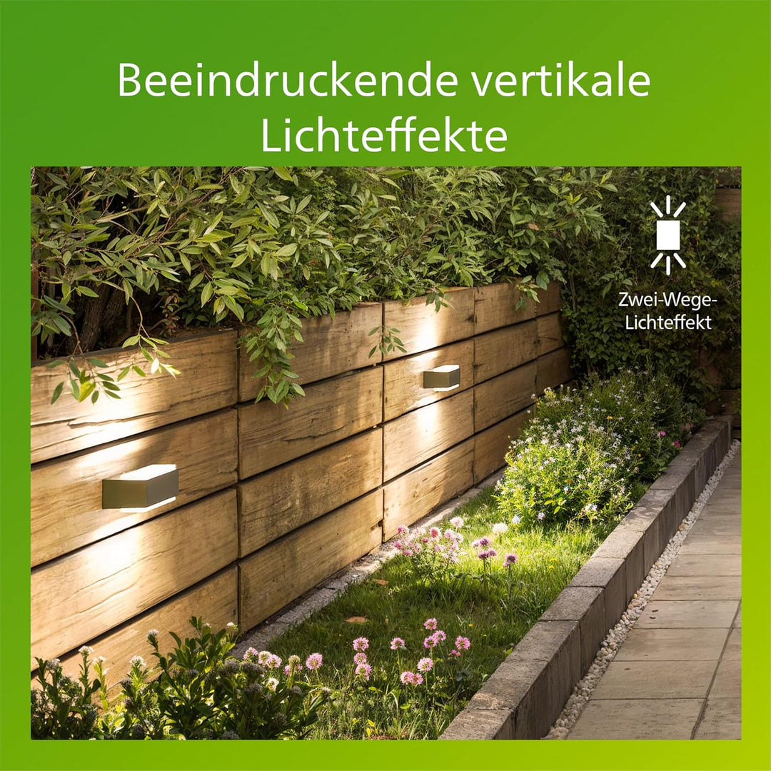 Philips myGarden Stratosphere LED Wandaussenleuchte, 9W, Anthrazit,