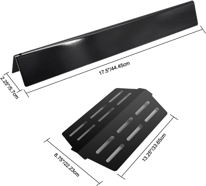 7620 Hitzereflektor & 44,5CM Flavorizer Bar für Weber Genesis 300 Series,Brennerabdeckung für Weber