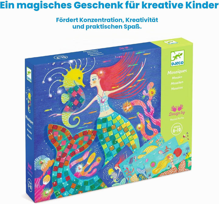 DJECO Mosaik-Box EL Lied der Meerjungfrauen (39423), Mehrfarbig (1)