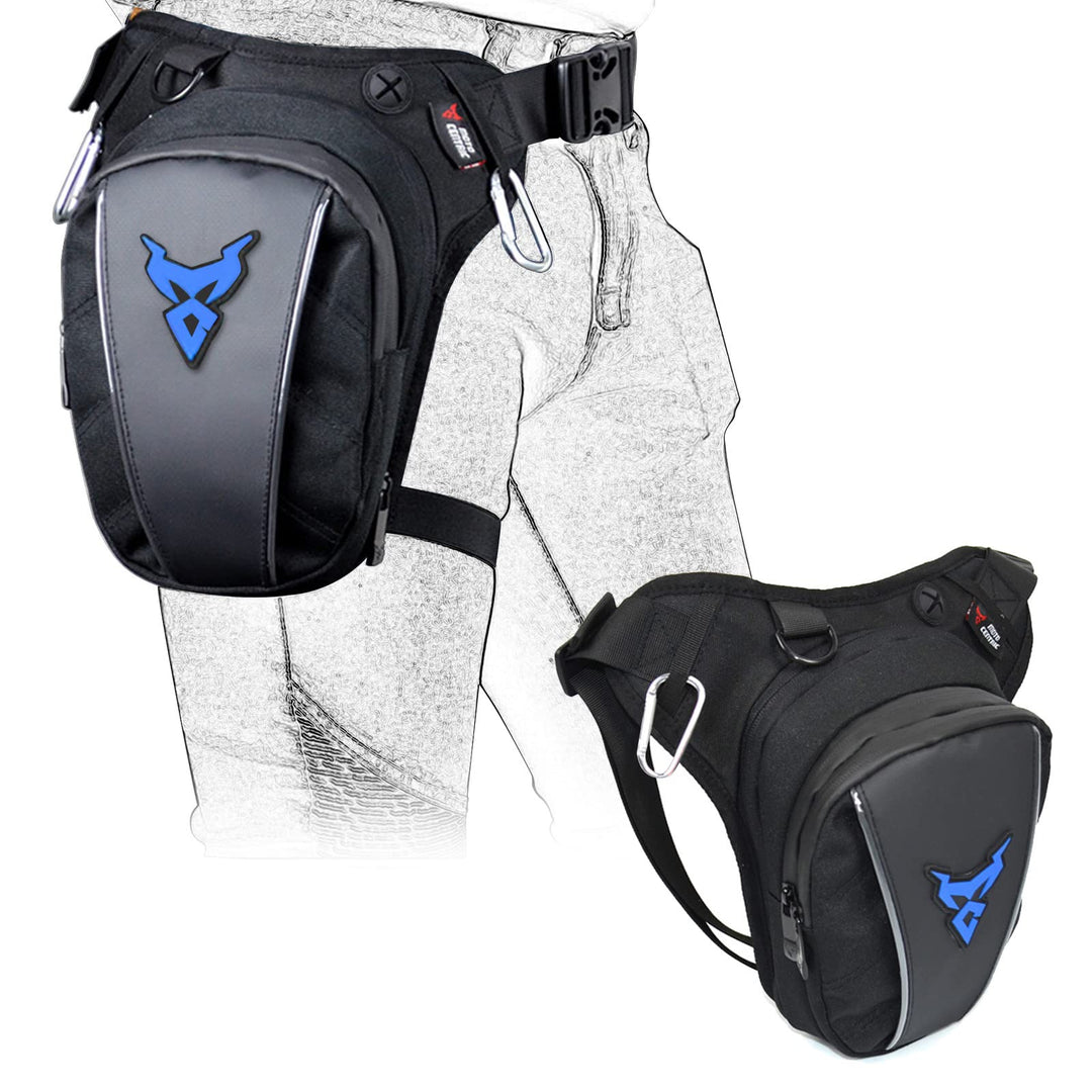 MIGHTYDUTY Motorrad Beintasche Herren Erweiterbar Oberschenkeltasche Hüfttaschen schwarz Gürteltasch