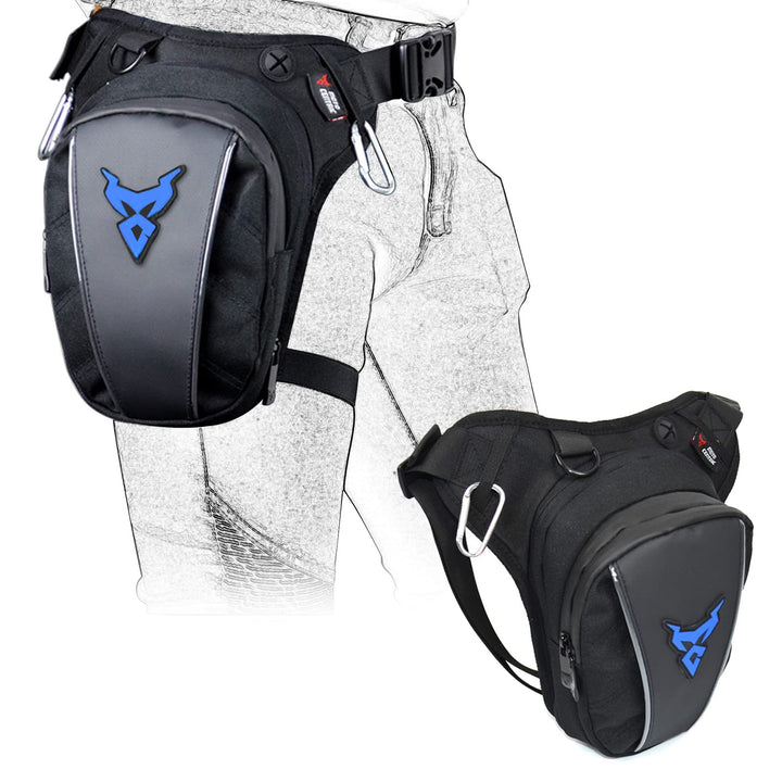 MIGHTYDUTY Motorrad Beintasche Herren Erweiterbar Oberschenkeltasche Hüfttaschen schwarz Gürteltasch