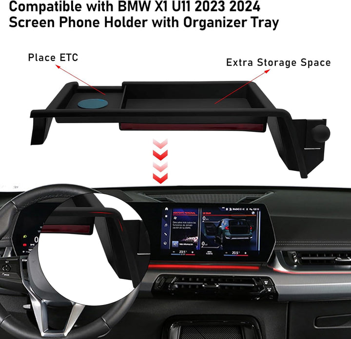 TTCR-II Kompatibel mit BMW X1 Handyhalterung Navigations Bildschirm Rücken Organizer Tablett Smartph