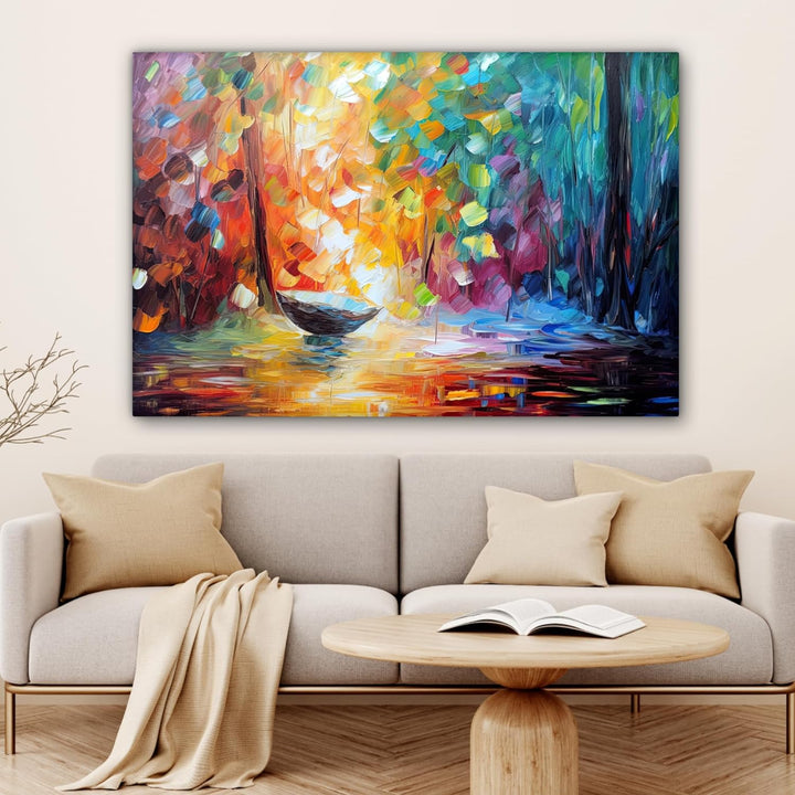 MuchoWow© Leinwandbild Gross 120x80 cm XXL Dekoration Wohnzimmer Bilder Aufhängen Wall Decoration Li