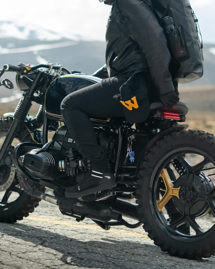 BORLENI Motorradschuhe Herren Sommer Motorradstiefel Männer lässige atmungsaktive Leder Motorrad Sne