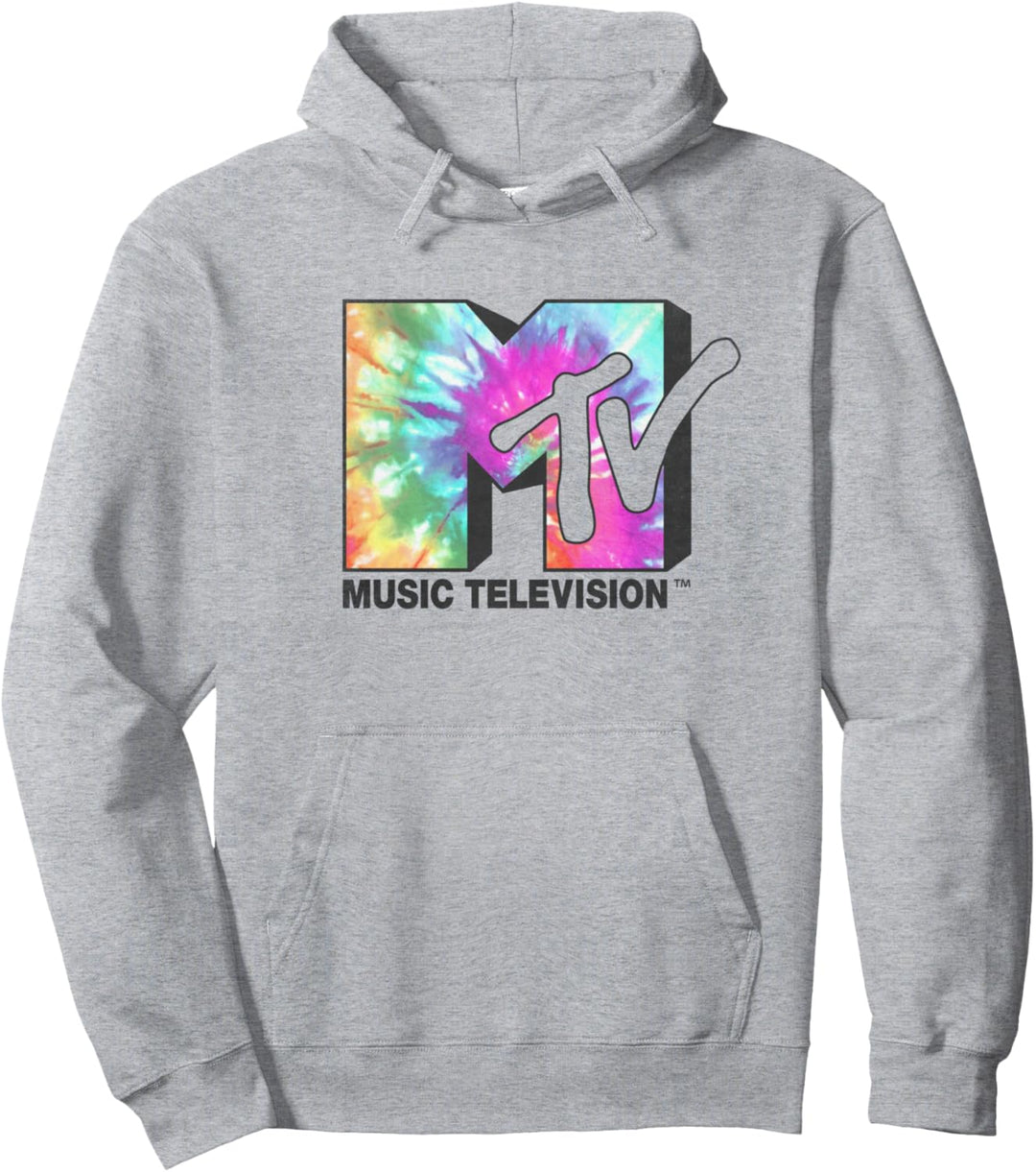 MTV Logo Classic Tie Dye Pullover Hoodie