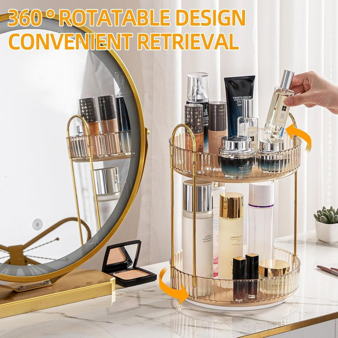 CESTATIVO Make Up Organizer, 360° Drehbar Kosmetik Organizer, Beauty Organizer, Hautpflege Organizer