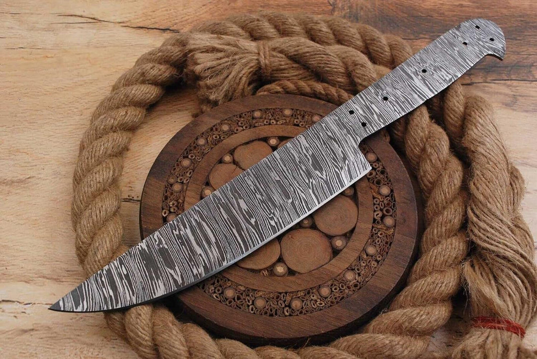 Damast Klinge Handgeschmiedete Damast Rohling Damascus blank blade 6071EA