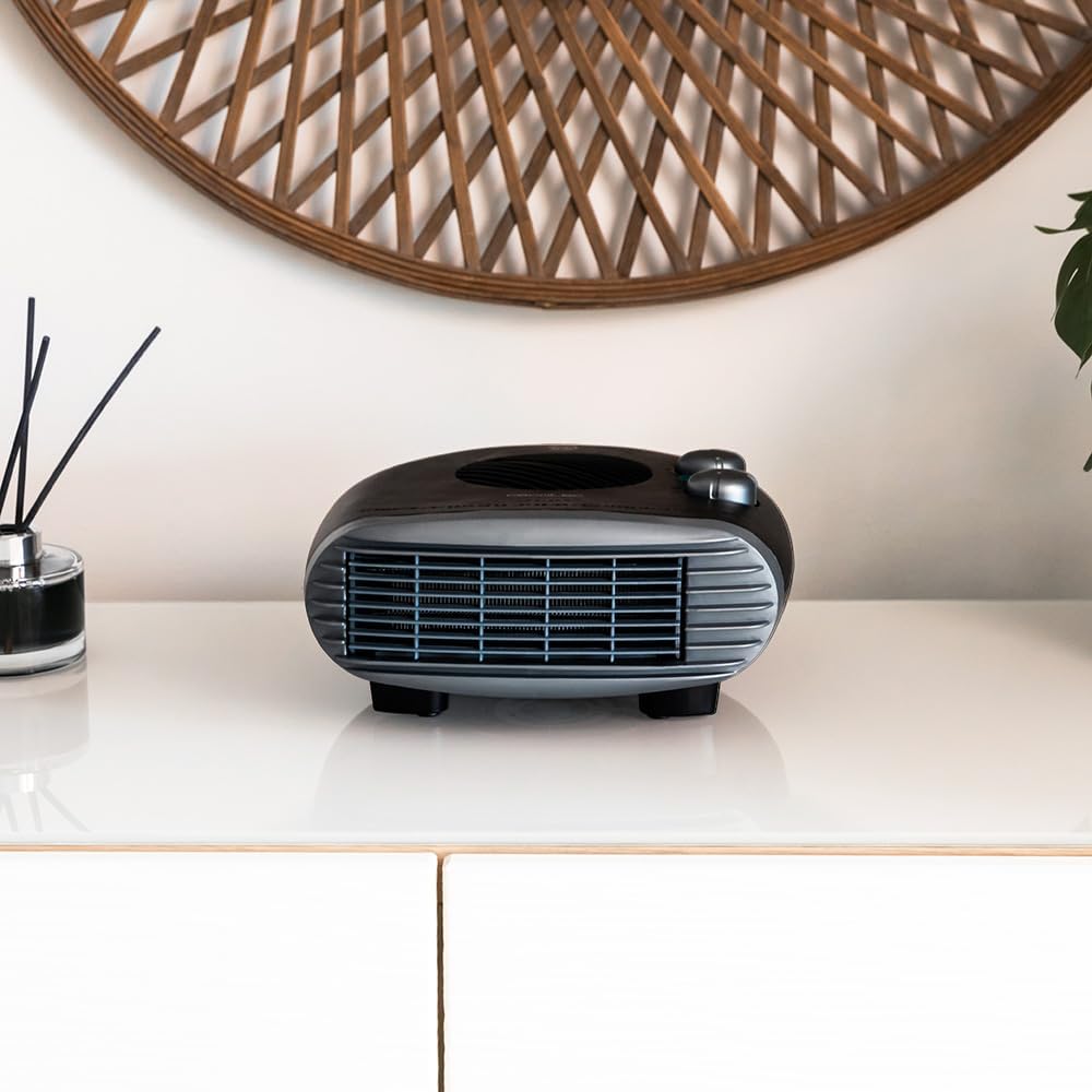 Cecotec Elektrischer Energiesparheizlüfter ReadyWarm 2000 Max Horizon Schwarz, Heizlüfter mit 2000 W