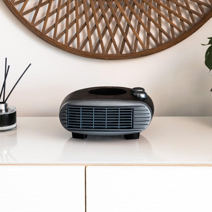 Cecotec Elektrischer Energiesparheizlüfter ReadyWarm 2000 Max Horizon Schwarz, Heizlüfter mit 2000 W