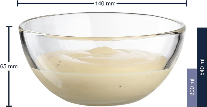 LEONARDO HOME Cucina Schale, 6-er Set, 540 ml, Durchmesser 14 cm, mikrowellengeeignet, Klarglas, 066