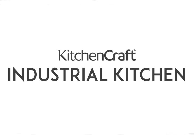 KitchenCraft Industrial Kitchen Schneideblock, Mangoholz mit Metallumrandung, Handgemacht, Rechtecki