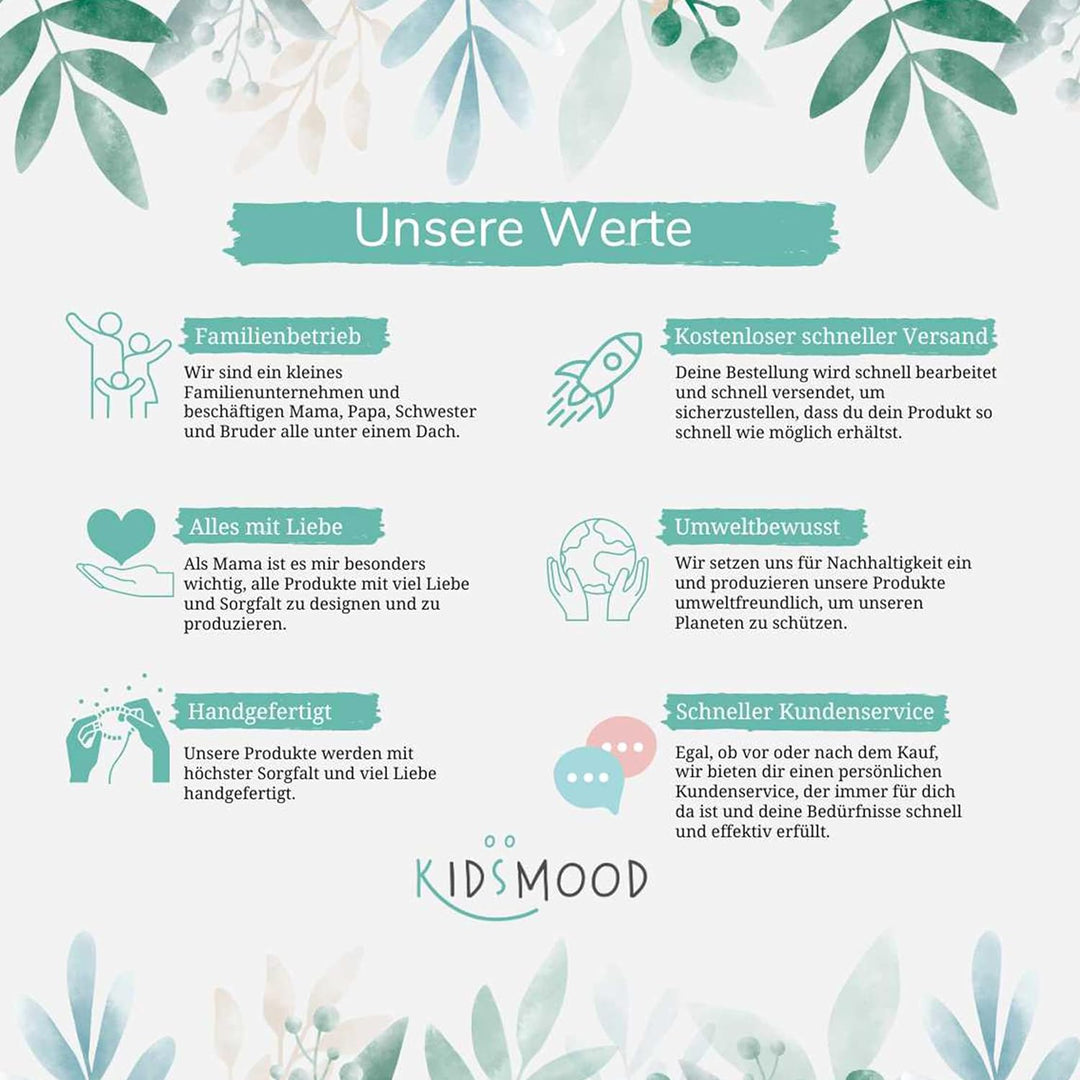 KIDSMOOD Personalisierte Wand-Garderobe mit Wunschnamen, Kleiderhaken aus Holz mit süssem Tier-Motiv
