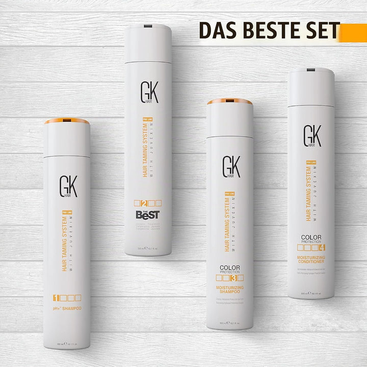 GK HAIR Global Keratin The Best Professional Hair Kit (300ml/10.1 Fl Oz) zum Glätten, Glätten von Ke