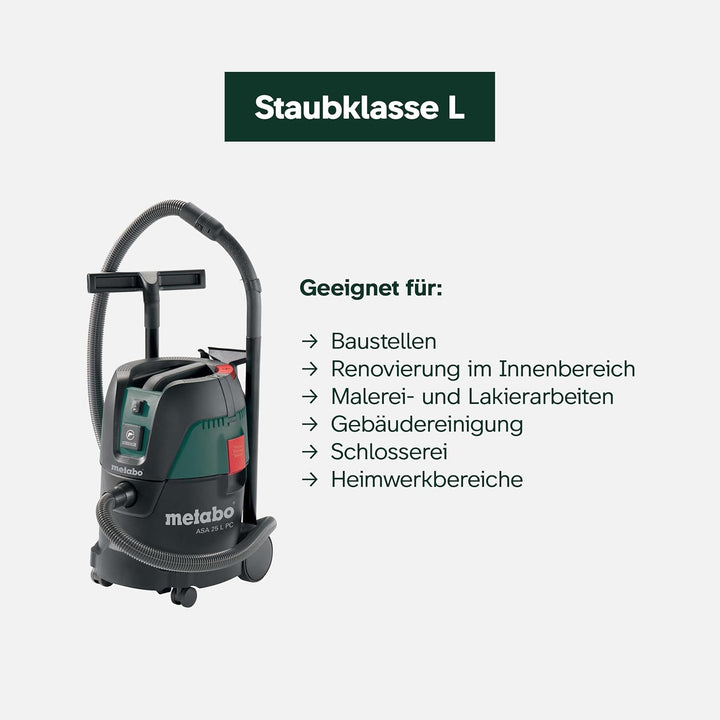 Metabo Allessauger / Nass Trockensauger mit Steckdose ASA 25 L PC (602014000) Industriesauger mit st