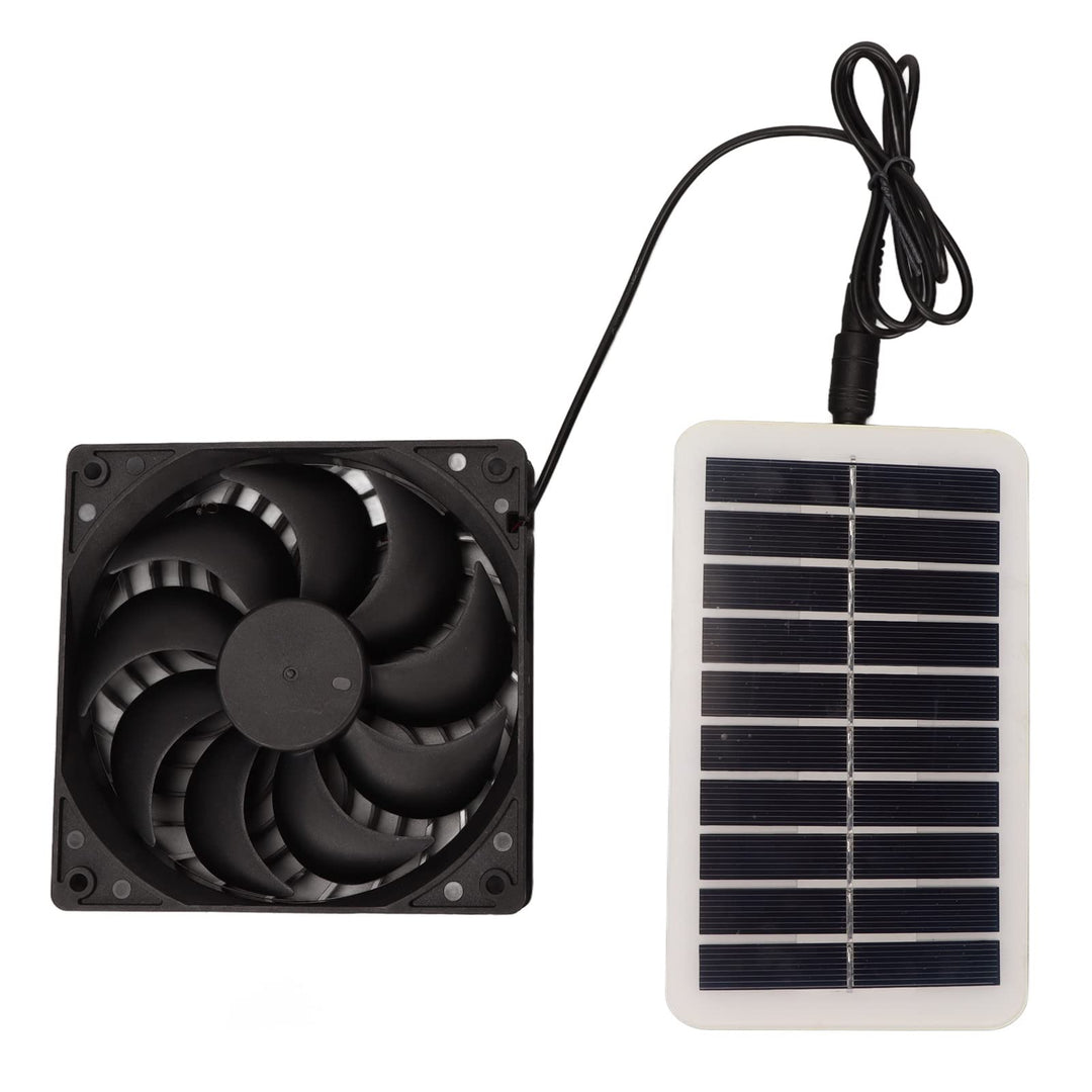 Solarpanel-Lüfter-Set, 3 W, Solarbetriebener Abluftventilator, Tragbarer Solar-Abluftventilator für