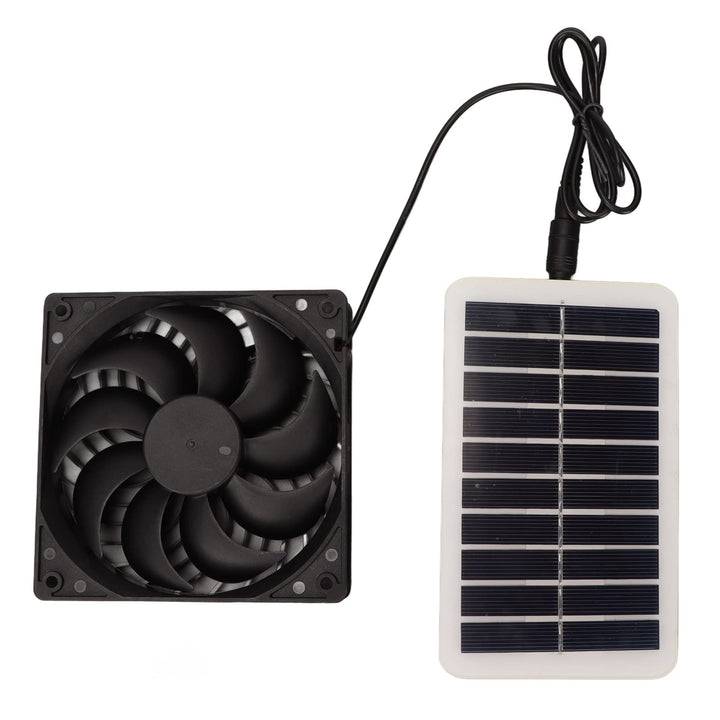 Solarpanel-Lüfter-Set, 3 W, Solarbetriebener Abluftventilator, Tragbarer Solar-Abluftventilator für