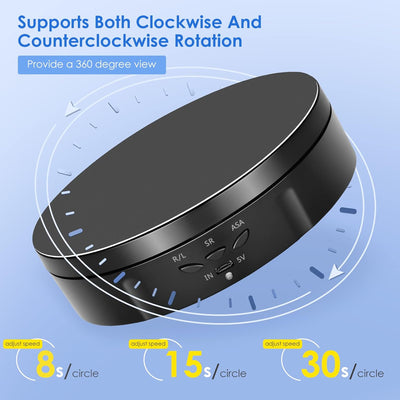 Drehteller Elektrisch, VAYOTOY 360 Grad Drehscheibe Elektrisch 6 Zoll/14,6 cm 10 kg Kleiner Elektris