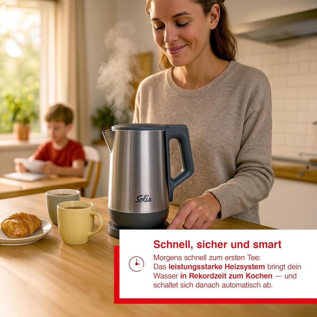 Solis Eco Boil Wasserkocher (Typ 5520) – leise & schnell für entspannte Genussmomente, bis zu 25% ef