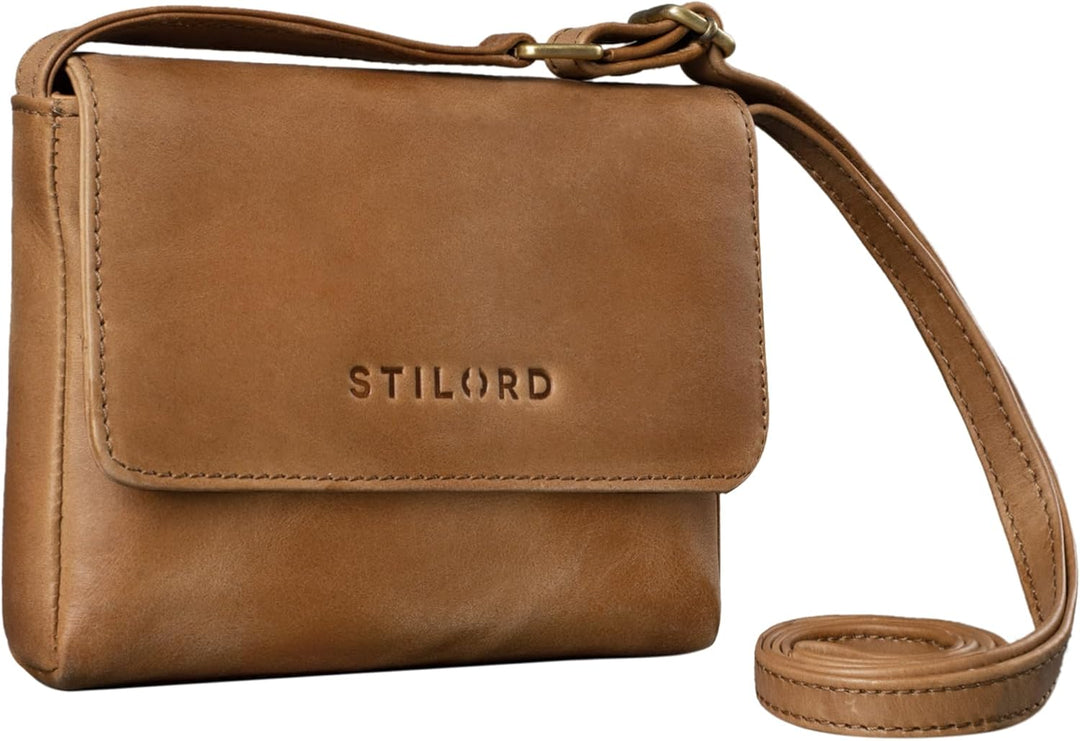 STILORD 'Audrey' Handtasche Damen Leder Klein Elegante Umhängetasche für Frauen Mini Crossbody Bag S