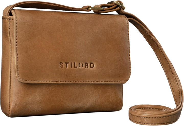 STILORD 'Audrey' Handtasche Damen Leder Klein Elegante Umhängetasche für Frauen Mini Crossbody Bag S