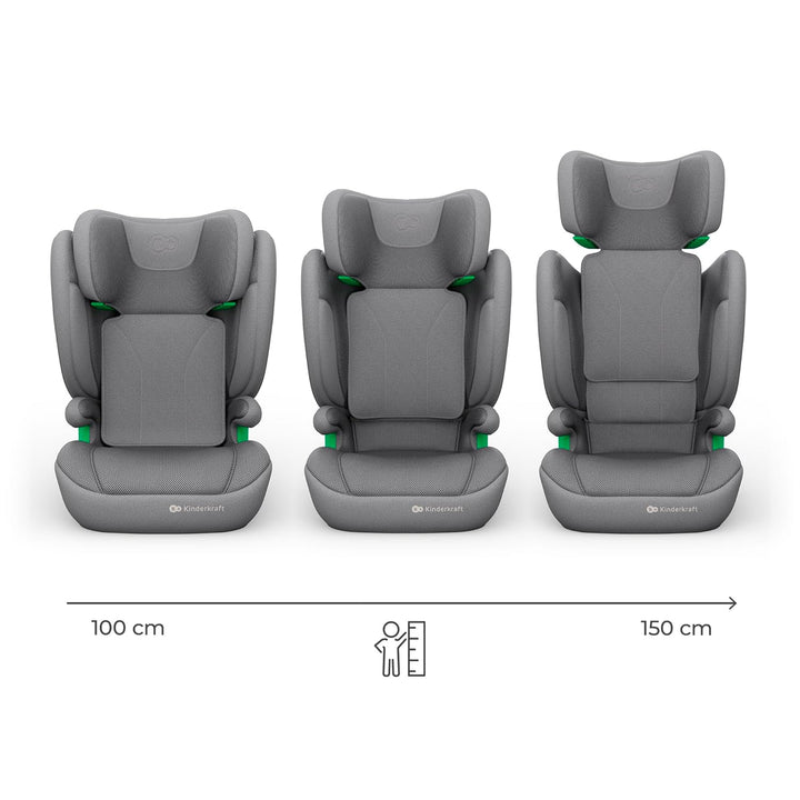Kinderkraft JUNIOR FIX 2 i-Size, Gray PRO grey, Gray PRO