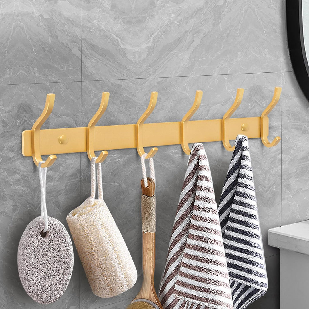 Garderobenhaken Edelstahl, Hakenleiste Kleiderhaken Wand mit 8 Haken, Garderobe Garderobenleiste Wan