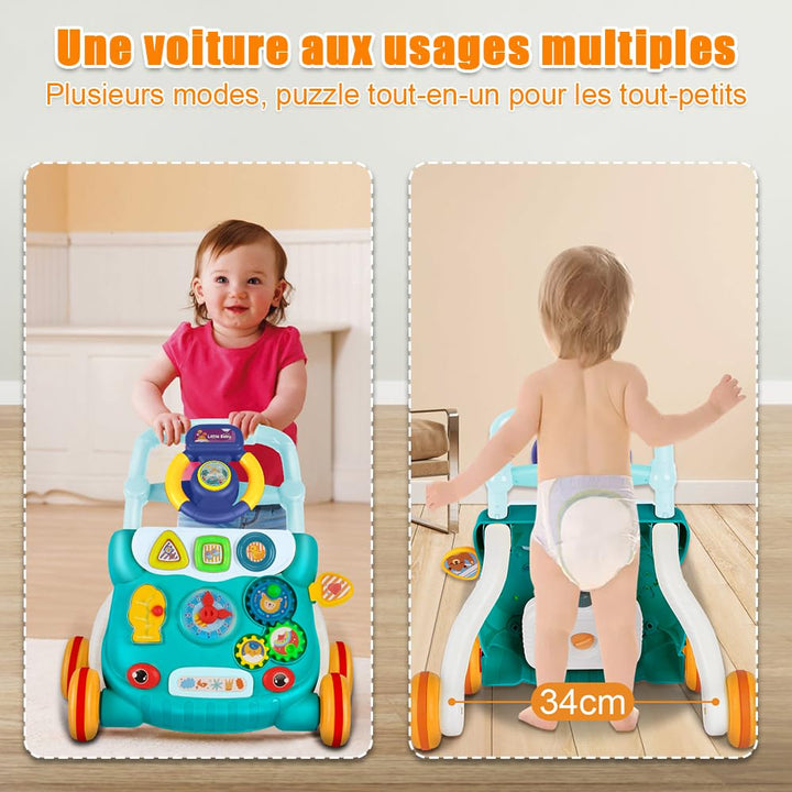 Lauflernhilfe für Babys, Laufwagen, Lauflernhilfe für Babys mit Musik-Player, stossdämpfendes Rad, G