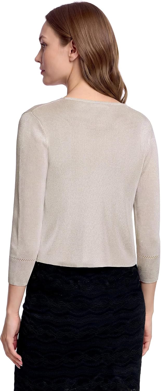 Vera Mont Damen Strickbolero ohne Verschluss XS Grau, XS Grau