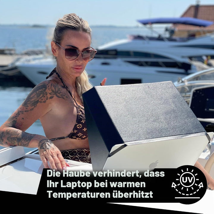 Philbert Design – 4 in 1 Laptop Screen Shade Slim Hood : Sonnenschutz | Datenschutz | Hitzeschutz |