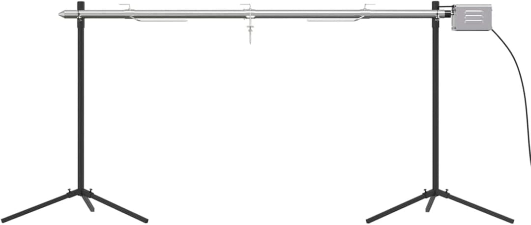 IKAYAA Spanferkelgrill mit Motor, Automatischer Spanferkelgrill, Grillspiess mit Motor Edelstahl, El