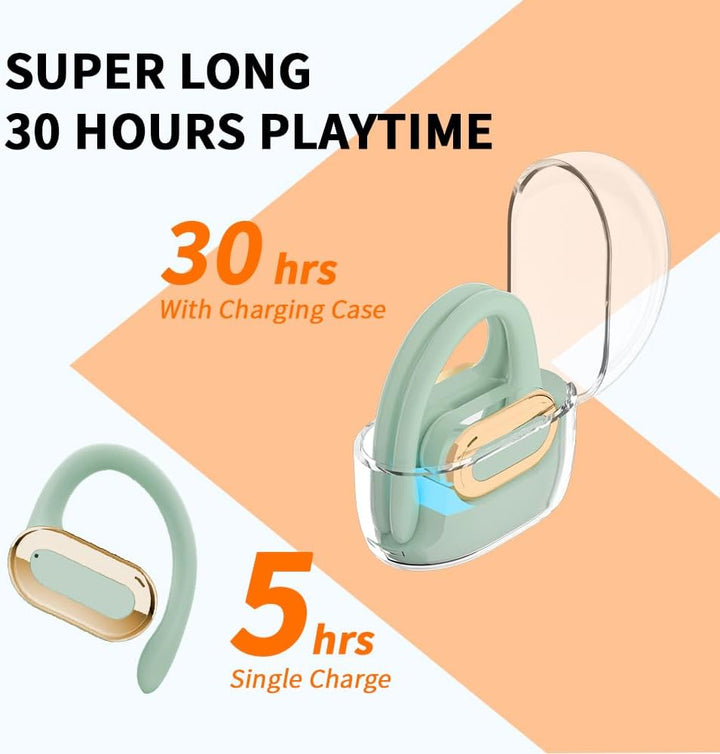 SLuB Offenes Ohr Bluetooth-Headset, kabelloses Bluetooth-Sport-Headset, Luftleitung, Bluetooth 5.3,